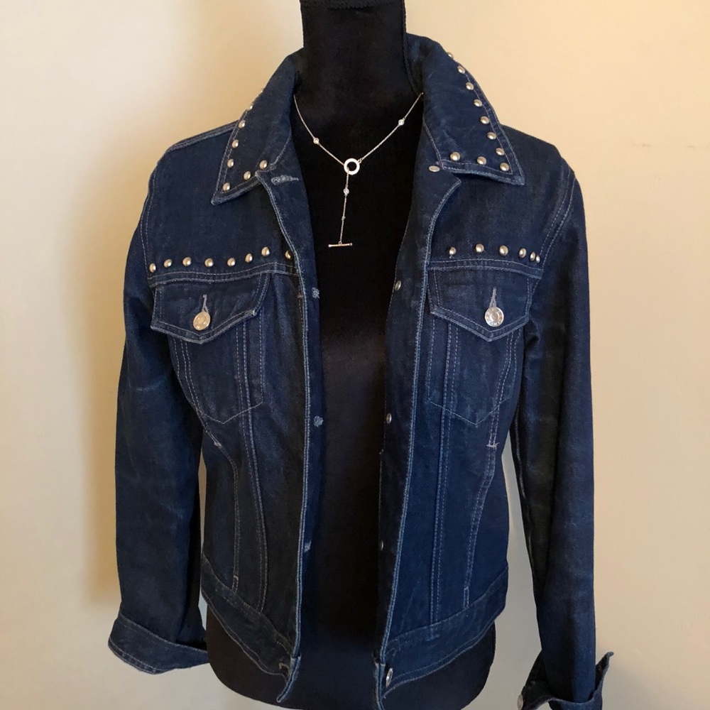 Denim studded jacket